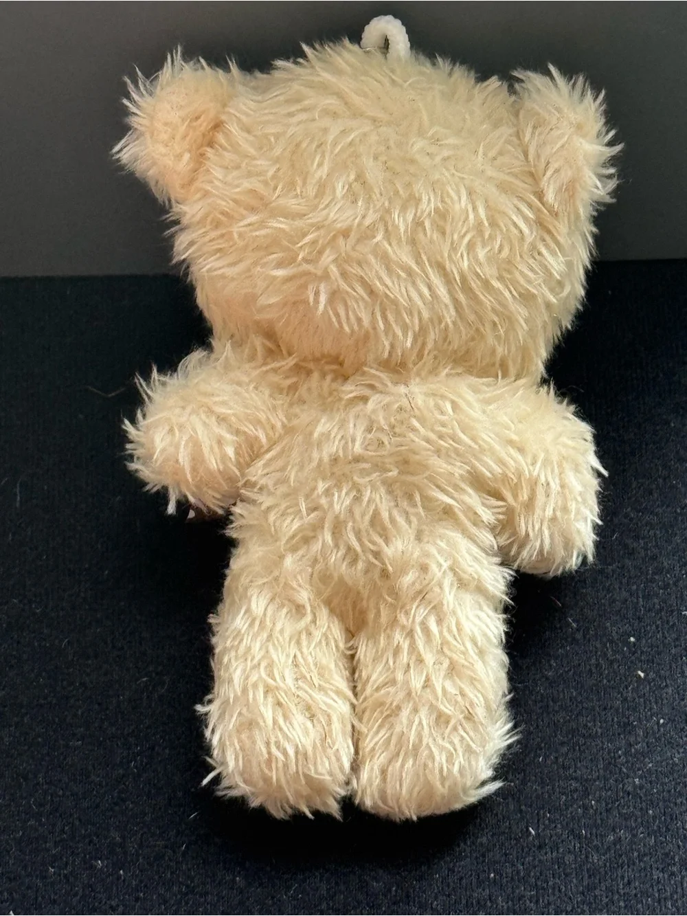 Cream Plush Teddy Bear Keychain Bag Charm Brown Bow NIP